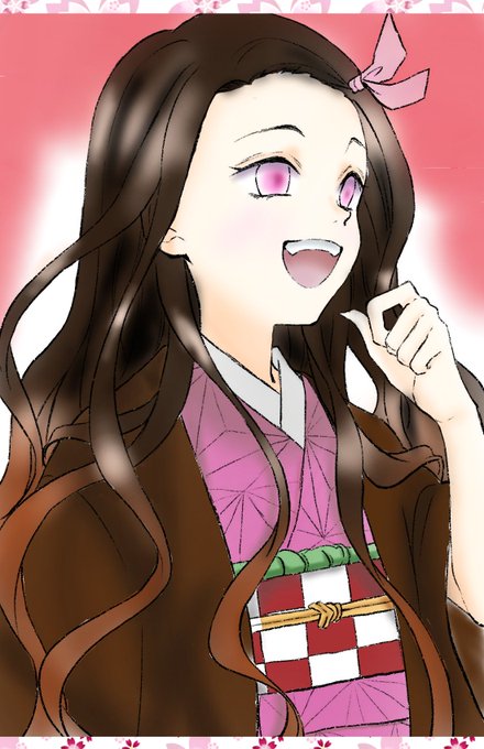 彼岸 ヒツギさんがTwitterに投稿した竈門禰豆子(鬼滅の刃)のイラスト。