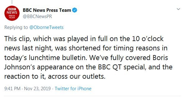 8/Propaganda from  @BBCNewsPRStated "shortened"Nothing on removed laughing, added clappingcc @SkyNews  @itvnews  @RobBurl  @rburgessbbc  @RobbieGibb  @EvanHD  @BorisJohnson  @WienerZeitung  @CNN  @rtenews  @ABC  @NBCNews  @CNBC  @theage  @Ofcom  @ElectoralCommUK #ReleaseTheRussianReport