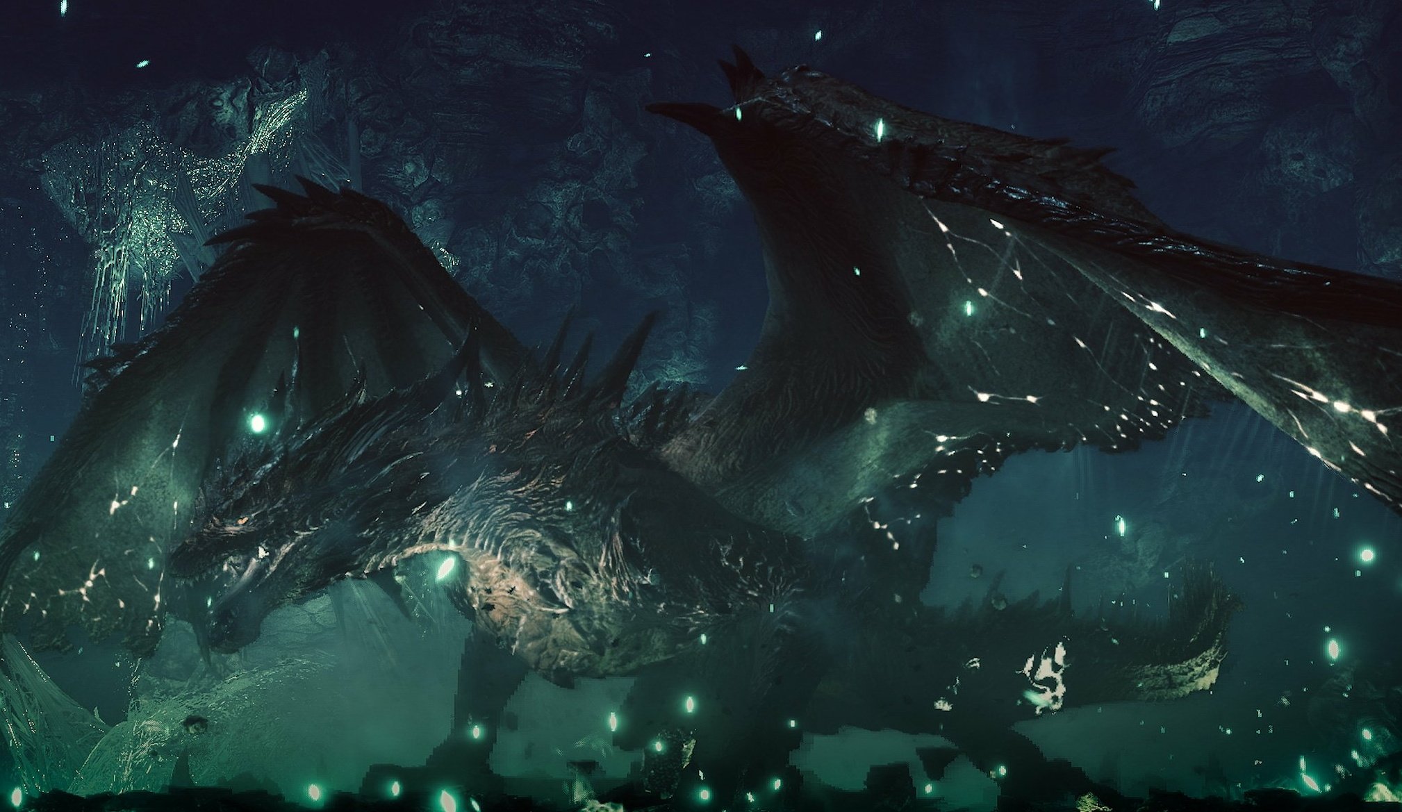 月影 Twitterren 謎の新モンスター こいつ顔はゼノとミラを混ぜたような感じで特に目や角なんかはミラボレアスに酷似している翼や背中 胸 骨格は色と透明度以外はほぼ同じ感じなんだよねあとヒラヒラした幕がない ゼノは黒龍一派の幼体だった可能性がまた浮上してき