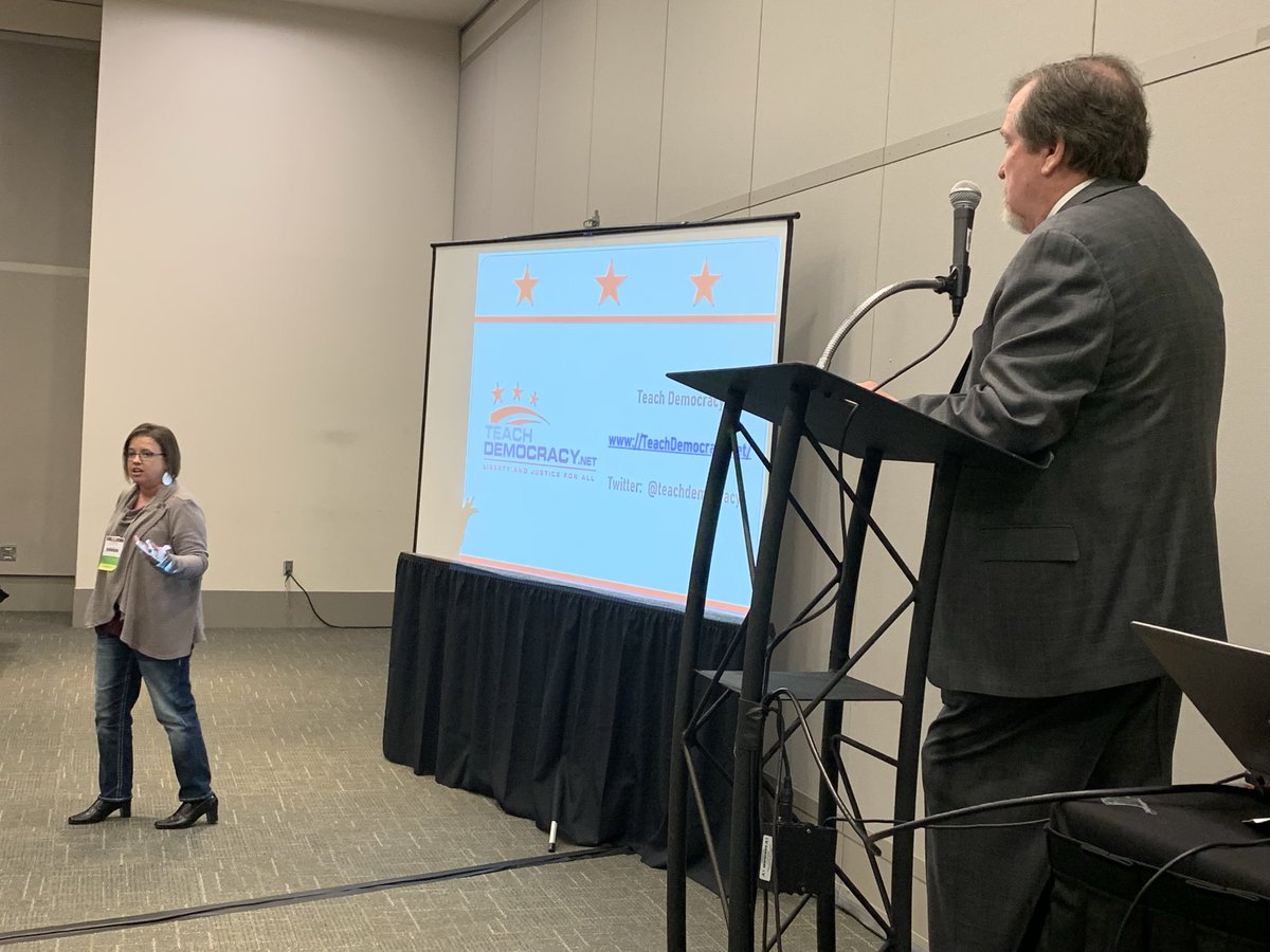 SenMDBrown's tweet photo. Doing a session on #DCstatehood with Dr. Tina Ellsworth at National Conference of Social Studies in Austin, TX before teachers from across America. Getting the word out and building support for #ht51 and #S631. @teachdemocracy1 https://t.co/SWkdexRXLt