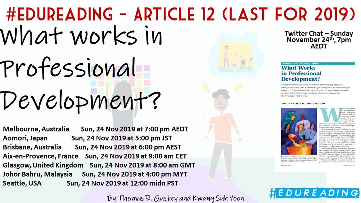 steven_kolber's tweet photo. 4 hour warning for the last #edureading chat of 2020. Join us as we discuss 'What works in Professional Learning (PL)'. Much to share, much to reflect on, join us. #transformationalPL Then do the double-header as we chat Daring Leadership for #aussieED https://t.co/depAB1vS6V