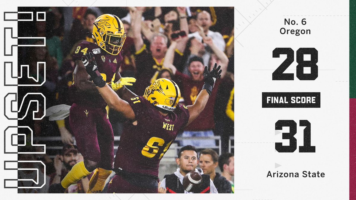 🚨 STUNNER IN TEMPE! 🚨

Arizona State takes down No. 6 Oregon in a wild back-and-forth battle.