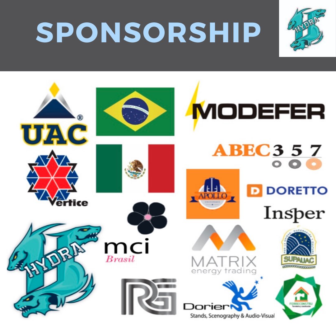 teamhydra_brmx's tweet photo. 🇬🇧| At the end of this amazing jorney, we would like to thank all of our sponsors.
🇧🇷| No final desta jornada incrível, gostaríamos de agradecer todos os nossos patrocinadores.
#f1inschools #formula1 #brmx #teamhydra https://t.co/NU5EHbDZda