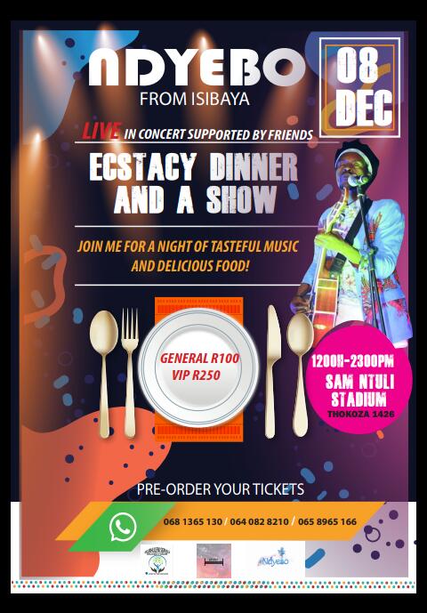 Pholas_Prod's tweet photo. We are happy to be part of Ndyebo (Isibaya) Live In Concert 🎸

#GallaDinner 
#08December19 https://t.co/7XicwwOEMU