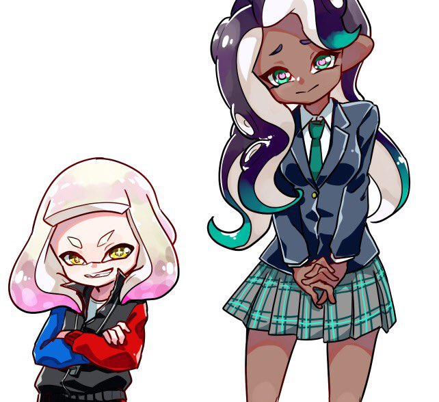 イイダ(スプラトゥーン) ,ヒメ(ストリートファイター) 「もう2人 」|葵燐-kirin-のイラスト