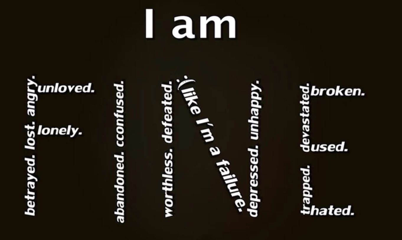 Stuart Duncan on Twitter: "Have you answered the question "How are you?" with "I am fine" even though you were anything but fine? It's okay to not be okay. What's not okay