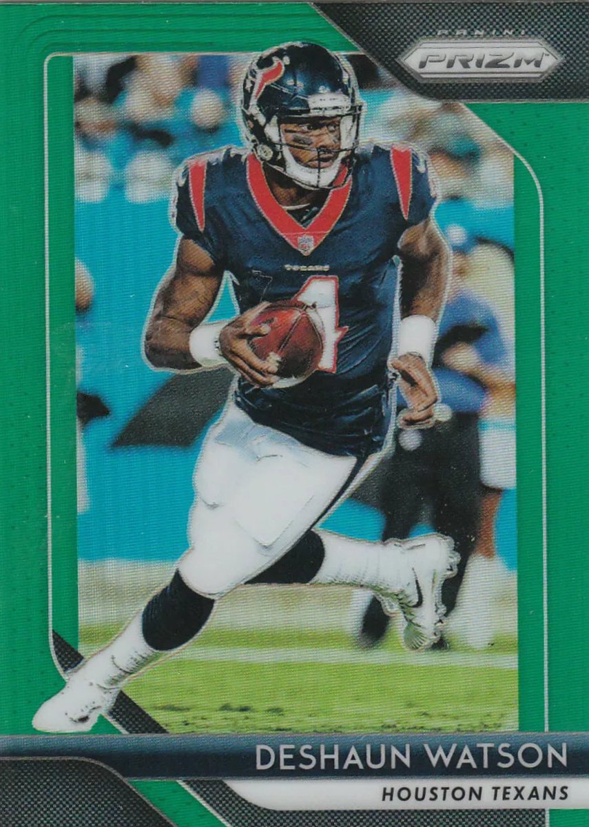 JT_Mun_E's tweet photo. $7 Shipped #BMWT

2018 Panini Prizm ***Green Parallel***
Deshaun Watson

#paypal

#footballcards #houston #Texans #houstontexans #deshaunwatson #parallel #carfsforsale #collect #clemson #ClemsonFamily #tigers 

@HobbyConnectNFL 
@HobbyConnector 
@TheHobbySpyder 
@connect_cards https://t.co/Gscxb5p3BD