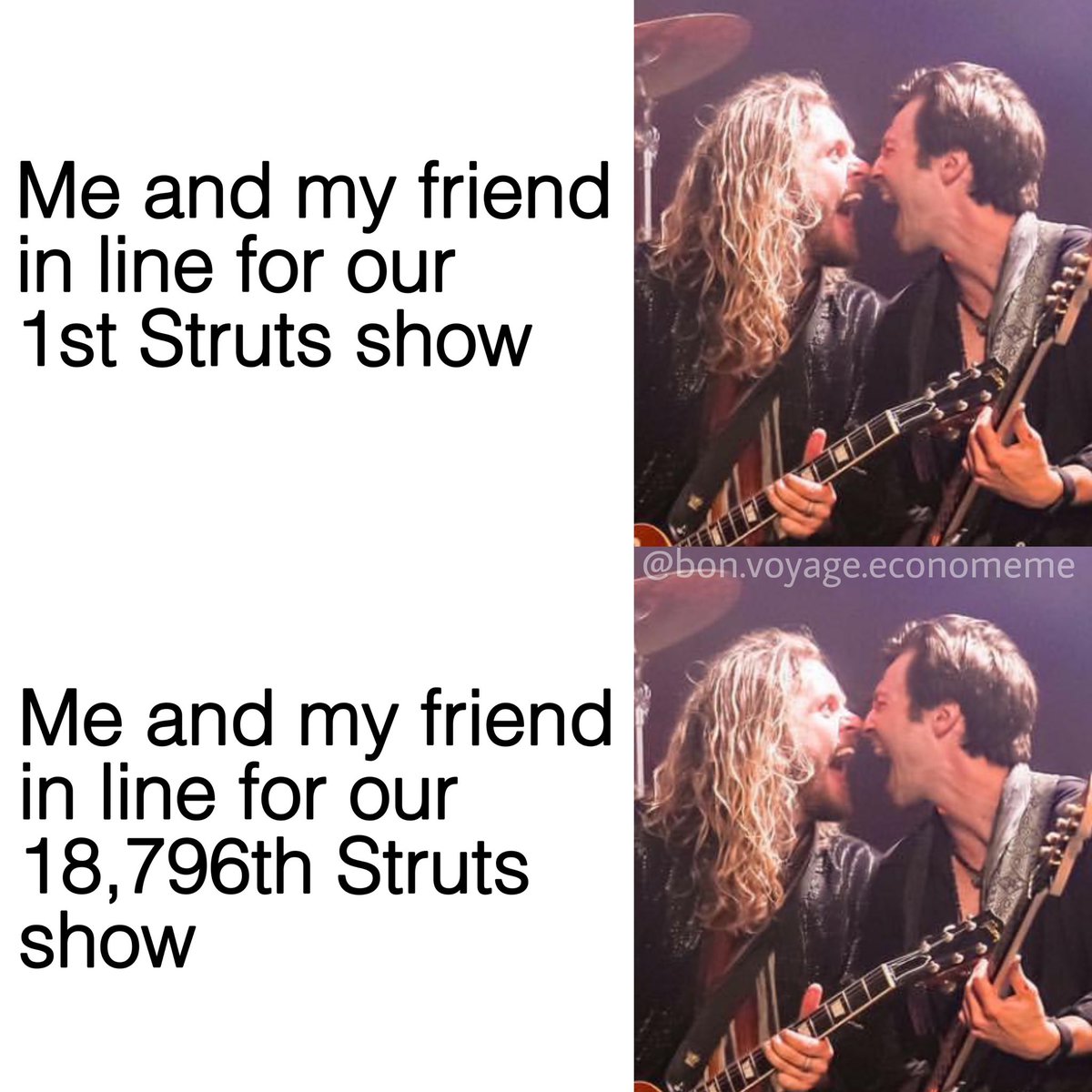 Bon Voyage Economeme (@b_v_economeme) on Twitter photo #TheStruts #StrutsMemes #Strutters #NeverGetsOld #FeelsLikeTheFirstTime #ConcertJunkie #AdamSlack #JedElliott <a href="/StruttersOFCL/">Strutters Official Fans of The Struts</a> #TheStruts #StrutsMemes #Strutters #NeverGetsOld #FeelsLikeTheFirstTime #ConcertJunkie #AdamSlack #JedElliott <a href="/StruttersOFCL/">Strutters Official Fans of The Struts</a>