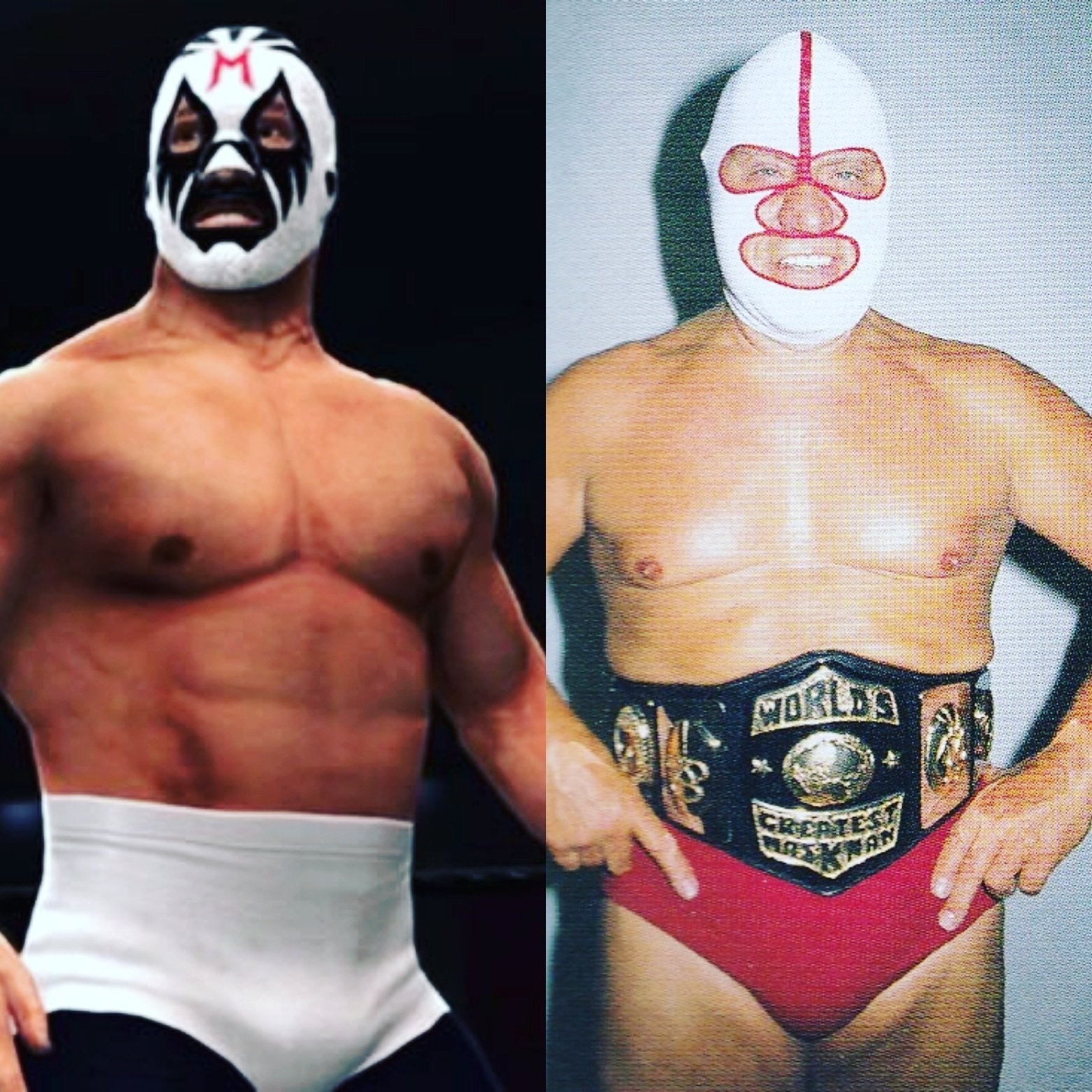 ミルマスカラス、キャラプロ、プロレス、デストロイヤー ミル・マスカラス＆ザ・デストロイヤー 雑誌付録ピンナップ – 闘道館