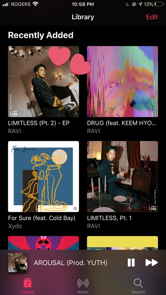 YYCStarlights's tweet photo. #LIMITLESS part 2 is now on iTunes! Sooooo good! So proud of you @RAVI_GTCK 🥰💕🔥🤘 좋은 음악을 만들어서 고마워요 🙈 #라비 #Ravi #3rd_EP https://t.co/8b4RcZHUaZ