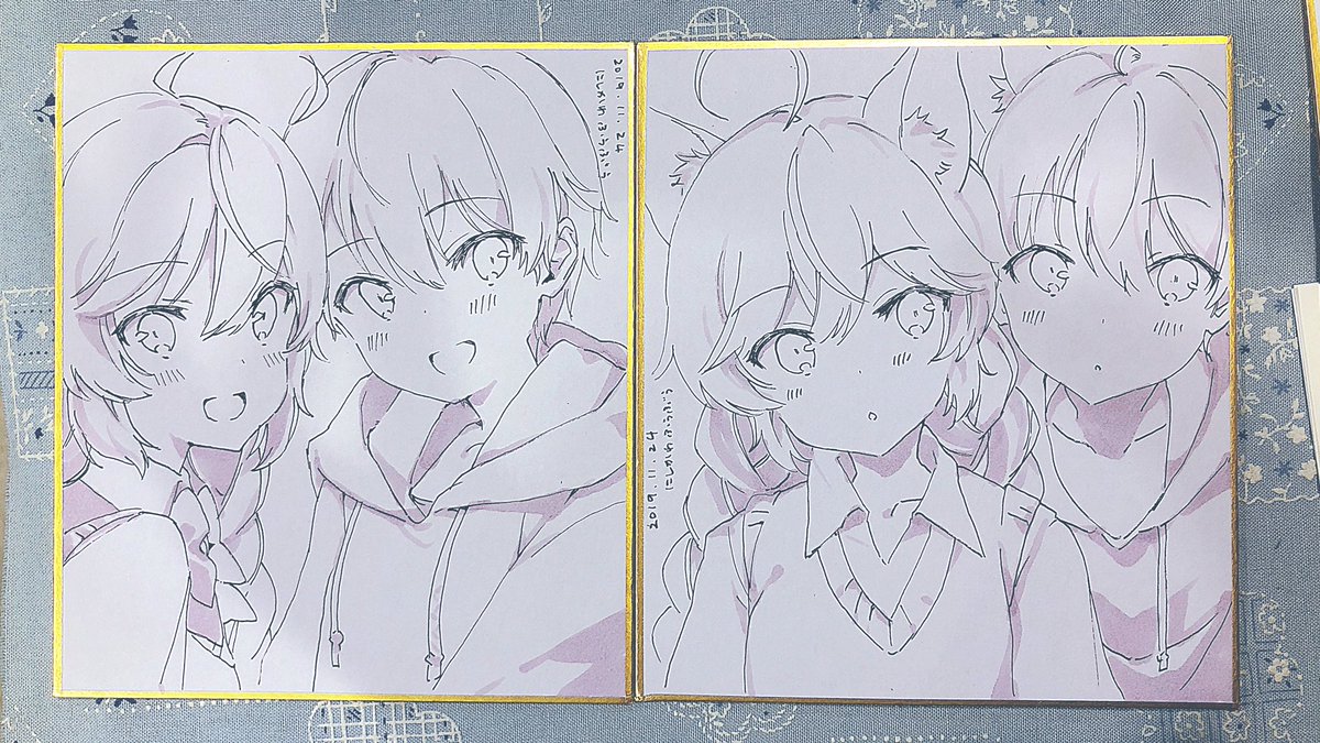 本日描いた色紙たち✨ 