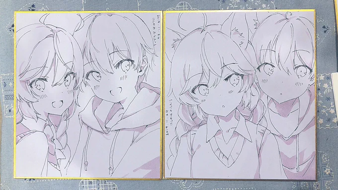 本日描いた色紙たち✨ 