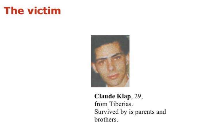 His girlfriend was Jewish and when interrogated admitted to knowing about the attacks he had carried out and that he had an explosive device in his possession.