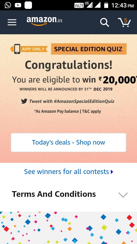 beenakumaridls's tweet photo. #AmazonSpecialEditionQuiz
@amazonIN https://t.co/dhDW7R9Ekc
