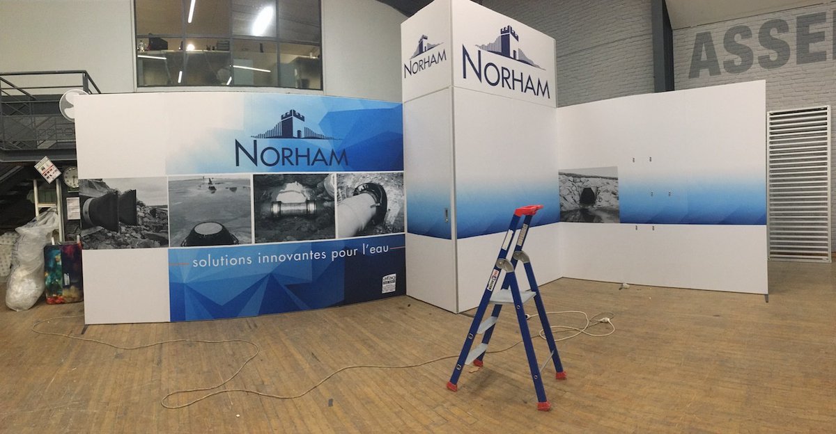 adequatexpo's tweet photo. Norham a choisi adequatexpo pour la réalisation de son #stand modulaire. 
La réalisation avec nos cadres panoramic Hline permettra de decliner le stand de 18 M2 à 9M2.
Les infos sur nos #stands : https://t.co/nN92VTcGSj
#panoramichline #standmodulaire #expostion #standmodulable https://t.co/y42kVRRajT