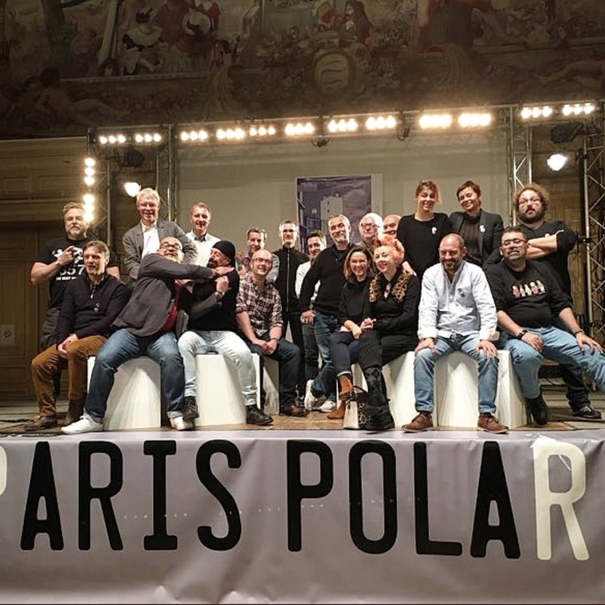 PhilippeNicola's tweet photo. Les auteurs de Paris Polar, c’est ça ! @Paris_Polar @Paris @mairiedu13 @sortirapariscom #leonardodavinci #lesamespeintes https://t.co/zUncZ5yiVe