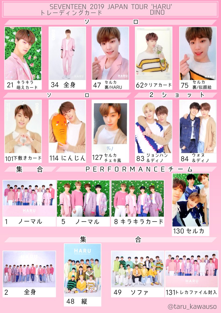 SEVENTEEN 2019 JAPAN TOUR 'HARU' トレーディングカード一覧 / X