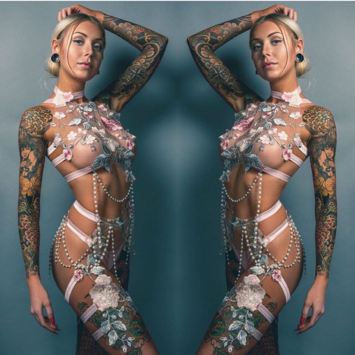 typicaljayni's tweet photo. Checkout reopens next Sun 1st Dec! Shop our fab range of lace bodycages like this Sugar Pony set with detachable pearls 💕 Model Synnøve Lundal photo by Adrian Hood. 

https://t.co/Vbah2onBiL

#lingerie #cagebra #laceharness #harness #pearls #boudoir #burlesque #inkedmodel https://t.co/qNfGe52KZm
