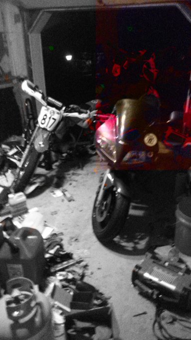 Yoo I just took a pic of my bikes and I've never seen a digital camera smear the colors like that. I<a href="/tag/transisbeautiful"class="tags"><span>#transisbeautiful</span></a><a href="/tag/translivesmatter"class="tags"><span>#translivesmatter</span></a><a href="/tag/transwomenarewomen"class="tags"><span>#transwomenarewomen</span></a>