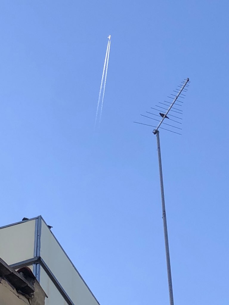 The room my brother and I have stayed within Principessa Trevi was at the top floor, where we were able to see many intriguing sights. Like seeing a bird being in a “dominance” position on the TV antenna, while an airplane soars through the clear blue skies.