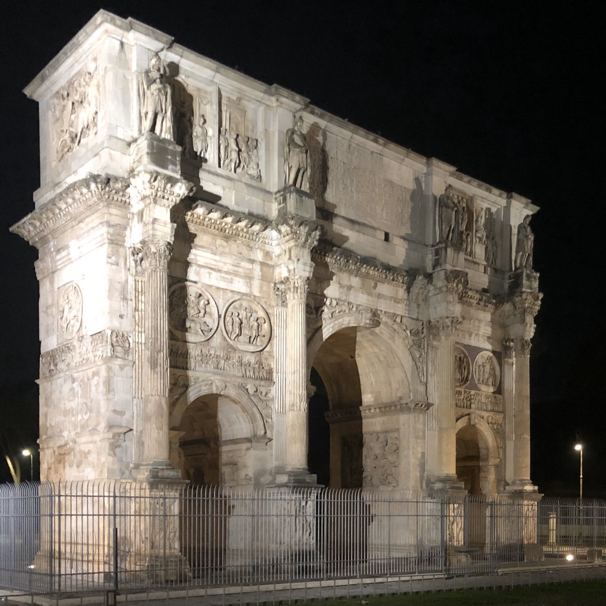 My encounter with the “Arch of Constantine”, located by both The Colosseum & an area called Palatine Hill. The largest triumphal arch in Rome, it was fully built within 315 AD where many use to cross through it to celebrate triumphant victories from various battles back then.