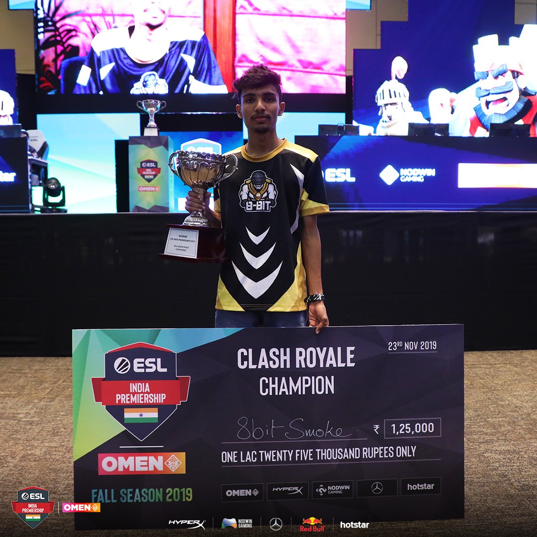 ESL_India's tweet photo. An amazing show of skill and teamwork! Give it up for the Champions! For more pictures head over to: https://t.co/bqHHWDJh8i
#ESL #ESLIndia #HP #Omen #HyperX #RedBull #Hotstar #FallSeason #ESLIndiaPremiership #LANFinale #Champions #PlayBetterWithOmenByHP #NodwinGaming #R6Siege https://t.co/y24VDJ8jvi