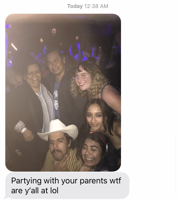 When our parents party harder than us on Saturday night #LaSonoraDinamita