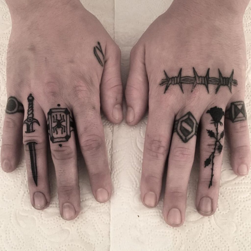 Barbwire Tattoo On Finger  Tattoo Designs Tattoo Pictures