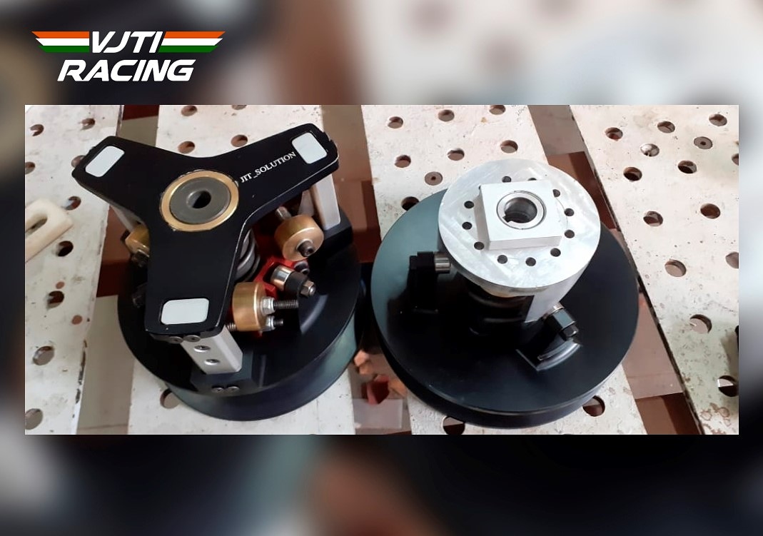 vjtiracing's tweet photo. Our CVT is finally here! 
We would like to thank Just In Time Solution for providing this beast. 

Just In Time Solution is setting up new benchmarks with their own products which are #engineeredtowin.
#baja #bajasaeindia #vjti #vjtiracing #atv #racing #teammotorbreath #baja2020 https://t.co/t4yd9NhG3e