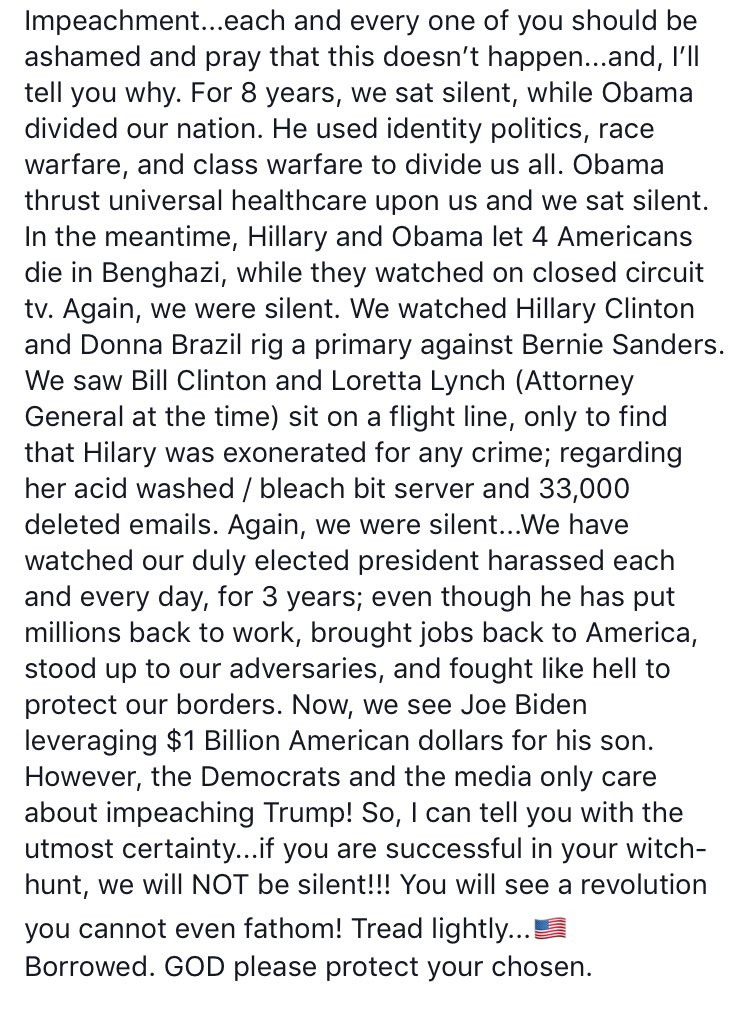 stacie_allison's tweet photo. AMEN!!! Iโm so sick of the EVIL left! #ImpeachmentHearings #Trump2020 #DemocraticCult https://t.co/iCkY3J8ZJo