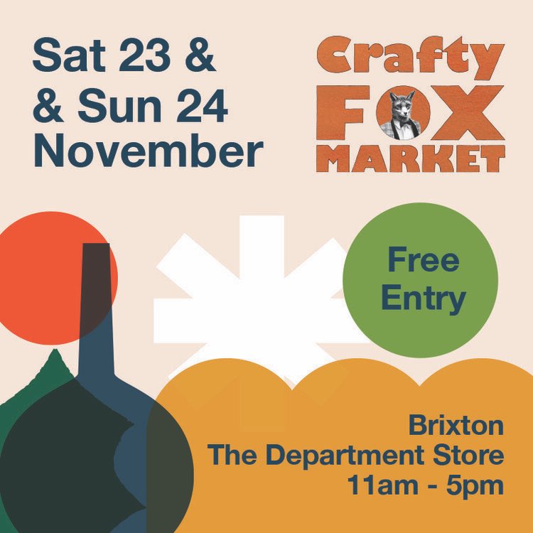 JennieVallis's tweet photo. On my way to today’s @craftyfoxmarket in Brixton, where I’ll be selling my handmade jewellery alongside a host of amazing makers. Need some Christmas present inspiration, we’ve got you covered https://t.co/s0owzNi7yr