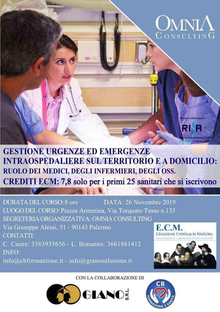 CBFormazione's tweet photo. Corso #ECM per #medici, #infermieri, #fisioterapisti a #PiazzaArmerina (EN) martedì 26 novembre - 7,8 #creditiecm. Ancora posti disponibili!  ☎️Contattaci 
#corsoecm #ecmsicilia #sicilia https://t.co/vscQMvbGtB