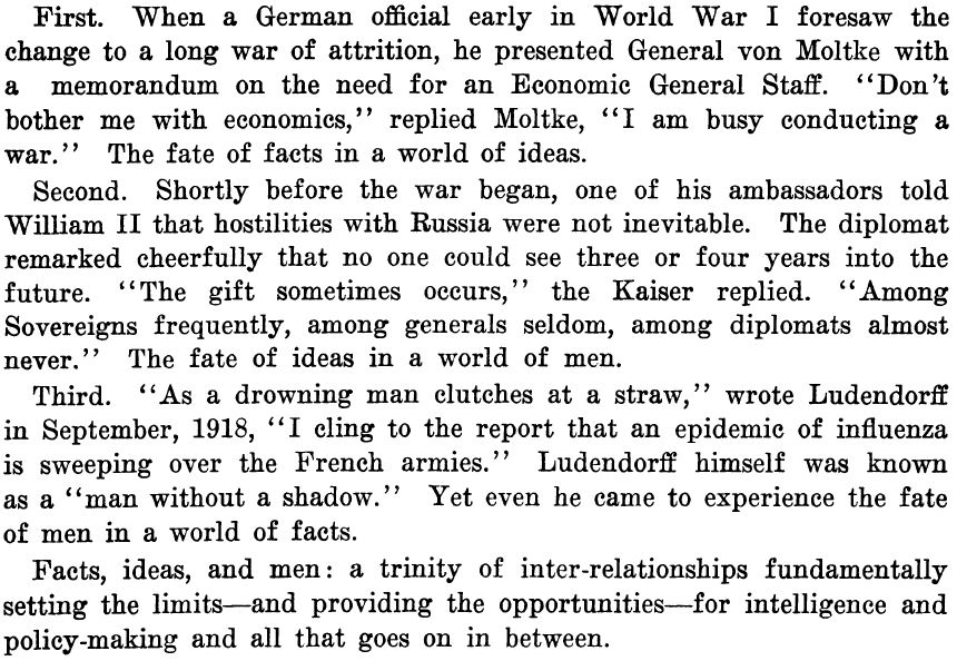 aiaevans's tweet image. Thomas Hughes writing in the late 60s on strategy and decision-making. The anecdote on who has the gift of foresight is priceless. #thinkingintime #policyplanning #strategy