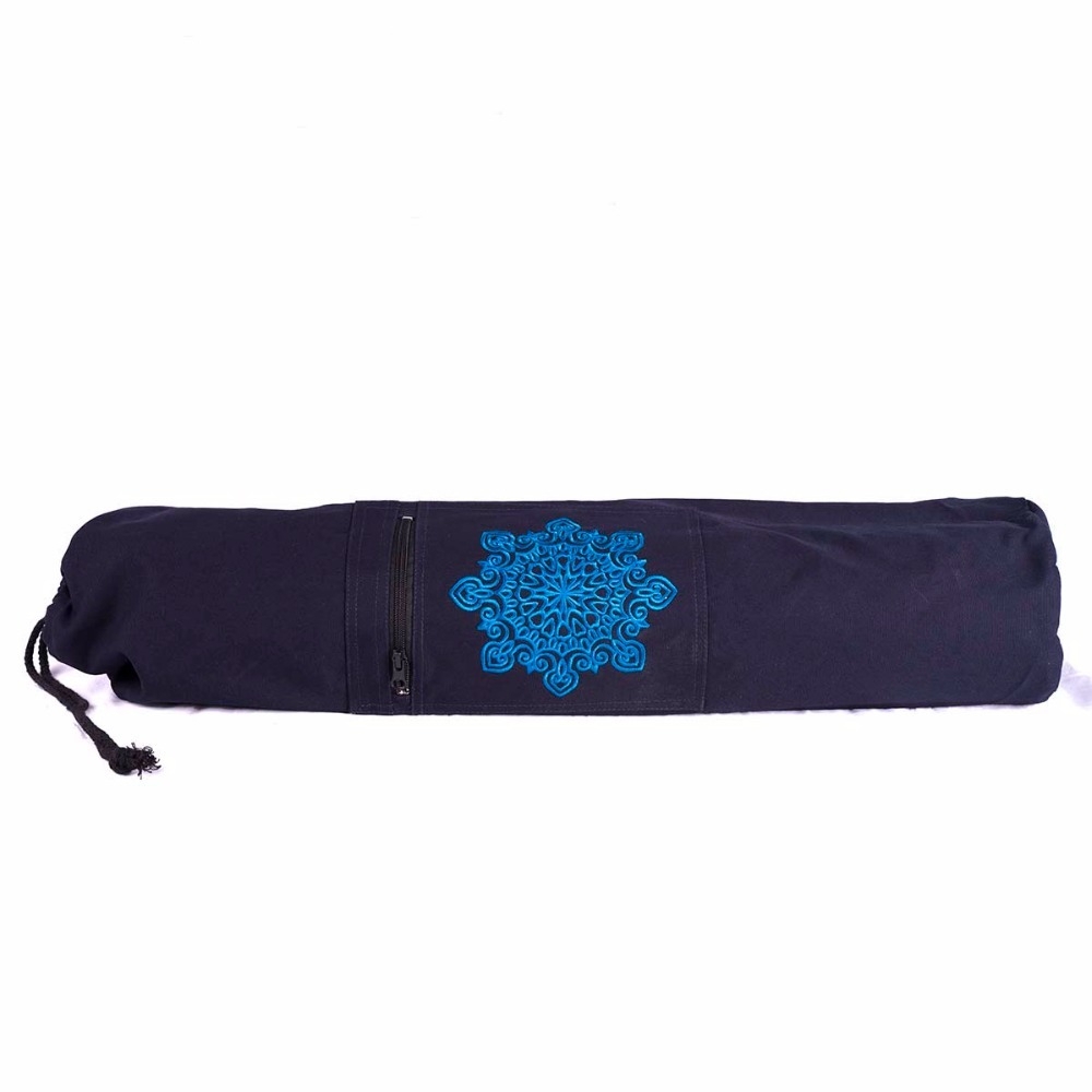 #mindfulness Patterned Canvas Yoga Mat Bag