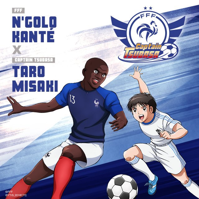 CapTsubasaFR's tweet photo. (#THREAD👇) : Retour sur la sublime collaboration entre la @FFF/L'@equipedefrance, @VIZMediaEurope et @0728takahashi ! En route pour l’#Euro2020 avec @KMbappe, @paulpogba, @AntoGriezmann et @nglkante !
#CaptainTsubasa est disponible en intégralité sur @ADNanime ! #キャプテン翼 ⚽ https://t.co/SJ3J19RfYo