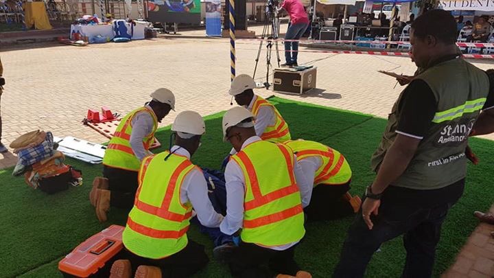 Congratulations to our Ahafo Mine team for winning the 2019 Inter Mines First Aid and Safety Competition with a high score of 91.5%.

Thanks Ghana Chamber of Mines for the opportunity. The team below busily stabilising an immobile casualty with multiple wounds.

#LifeisPriceless