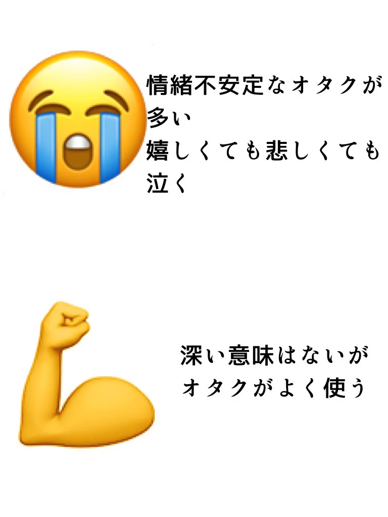 実はオタク御用達？よく使われるオタク絵文字四天王www