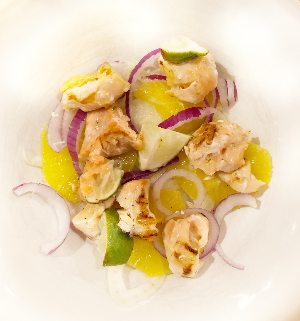 Eetsnob's tweet photo. Limoenzalm met venkel-sinaasappelsalade https://t.co/aZA5qPBSf8 https://t.co/bCb4aqB0mq