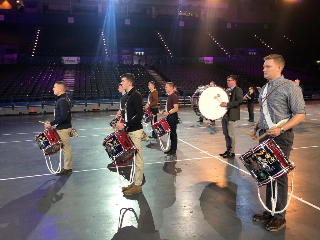MajHuwWilliams's tweet image. RMSoM Buglers Budden and Haynes-Smith working with RM Band Plymouth this weekend. On Raleigh Divisions and now at the Birmingham Tattoo. #drumming #Opportunities