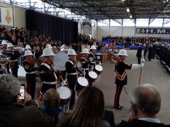 MajHuwWilliams's tweet image. RMSoM Buglers Budden and Haynes-Smith working with RM Band Plymouth this weekend. On Raleigh Divisions and now at the Birmingham Tattoo. #drumming #Opportunities