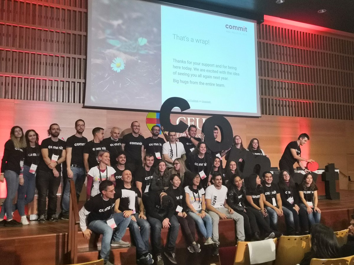 manuvilachan's tweet photo. Gracias @commitconf por organizar esta #commitconf2019 y a todos los voluntarios por su ayuda durante las ponencias. Cada año os superáis un poco más. Enhorabuena a todos de verdad!! Esperamos veros el año que viene. https://t.co/wE4erOVVBo