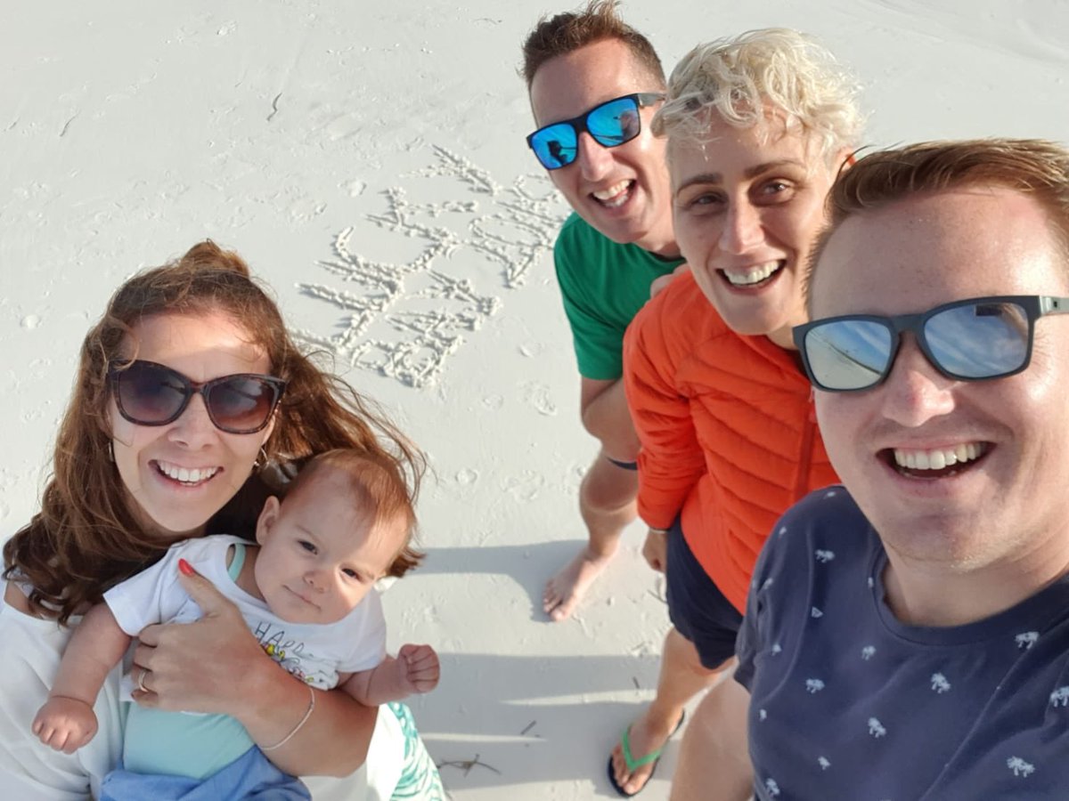 Not many better things to do when your brother visits than playing a good old game of French cricket on the beach! 🏏🇫🇷 #family