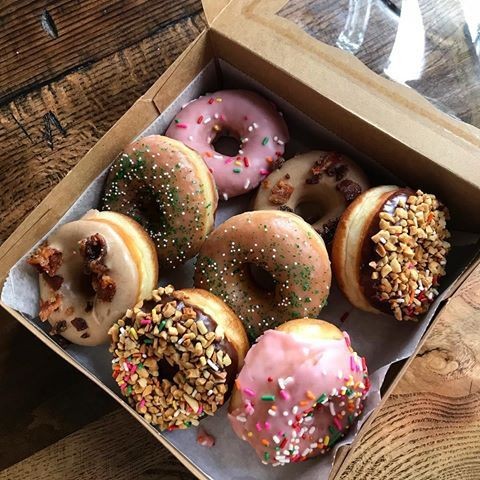 “Hey, bad guy, wanna eat some donuts with me?”

He grinned before winking.