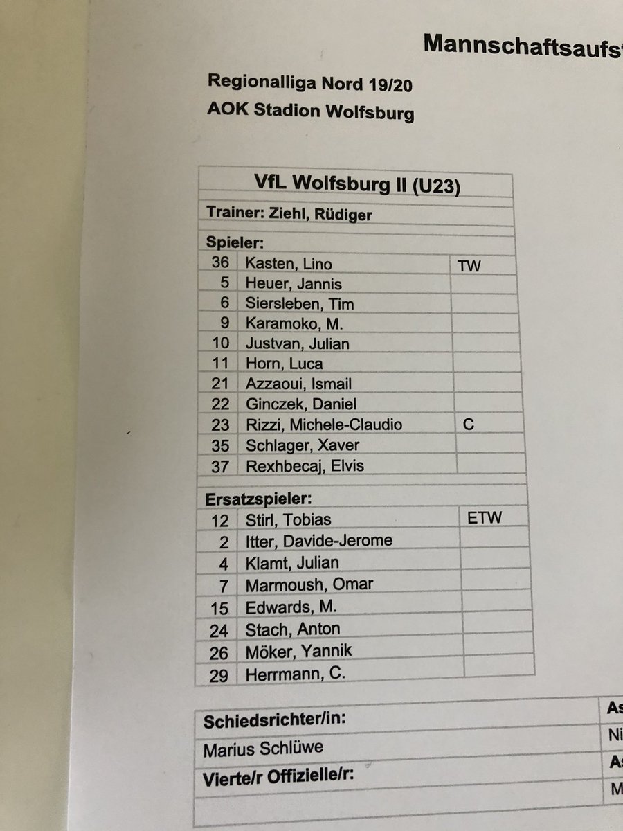 azwazsport's tweet photo. Mit #Ginczek, #Schlager, #Rexhbecaj und #Azzaoui sind gleich vier Profis des @VfL_Wolfsburg heute bei der U23 im Einsatz! https://t.co/vRBt4sZgJO