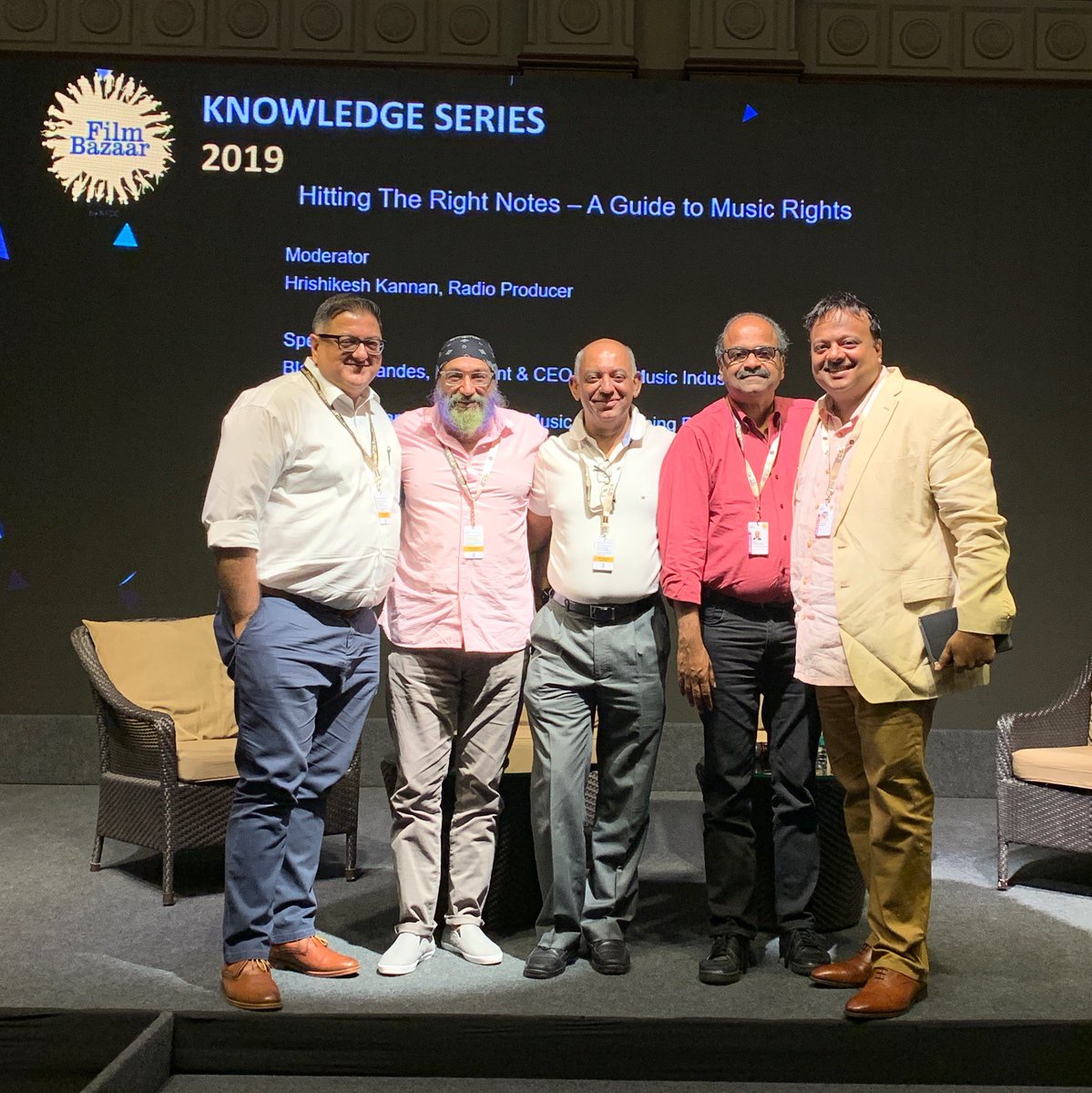 HrishiKay's tweet photo. Extraordinary session at @FilmBazaarGoa @IFFIGoa 2019 chaired / moderated by me. “Hitting the right notes-a guide to music rights” a full house of engaged film makers &amp; composers who asked such valid questions. Well done @anrman  @blaisefernandes @AsliMusic #KJSingh @nfdcindia https://t.co/zeIWHy7rZI