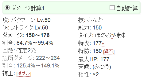 Kuya くや V Twitter スマちしき ダブルにおいてのh振り輝石ストライクは控えめスカーフバクフーンの噴火をキッチリ確定耐えすることができる