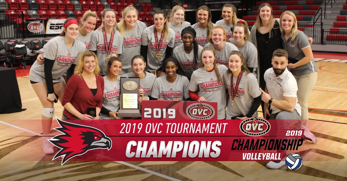 NateSaverino's tweet photo. SEMO is the first school since 2001, and only the second EVER, to win @OVCSports championships in Football, Volleyball, and Soccer in the same school year. #LetsSoar https://t.co/gbdGURCpFE