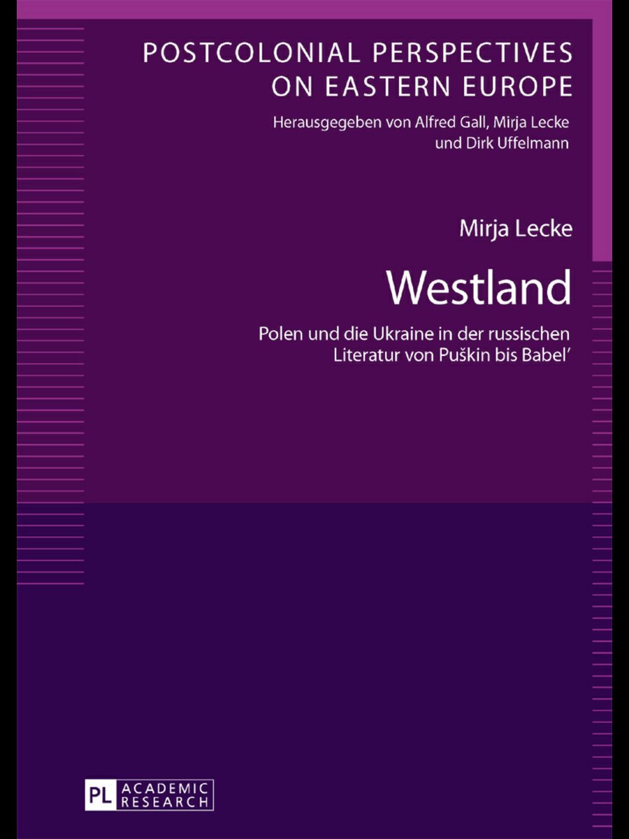 1/ Happy to have found this monograph - an excellent postcolonial view on depictions of Poland and Ukraine in 19th-century Russian literature.