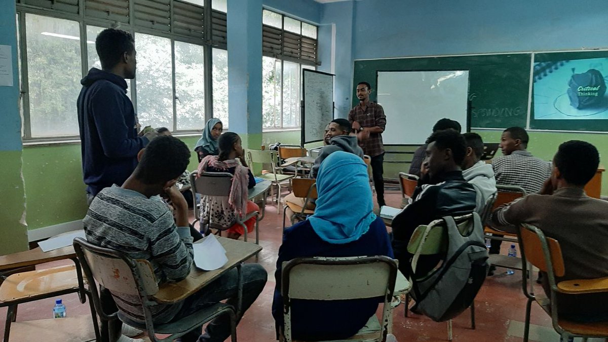 YebenFund's tweet photo. #Happening_Now 

Third day of Leadership and Life skill training. Today's training is about Critical Thinking and Healthy Life Style. 
#YeBenFund #Rotaract #RACLewet #AAU https://t.co/kNJ37eJevn