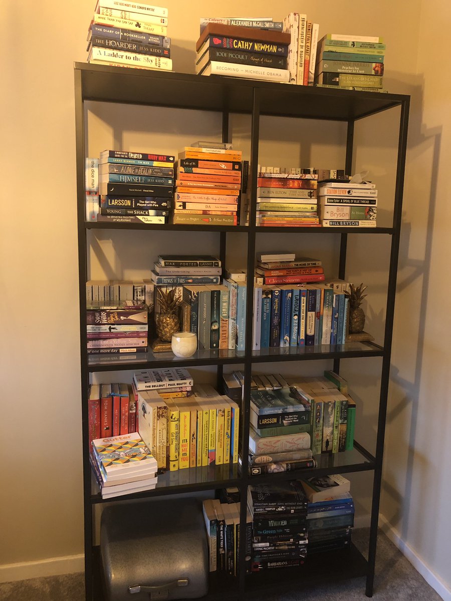 lduf81's tweet photo. My #BookWeekScotlandShelfie for @BookWeekScot. Needs a wee tidy but there are worse jobs ๐๐ค https://t.co/bXkobAAjwL